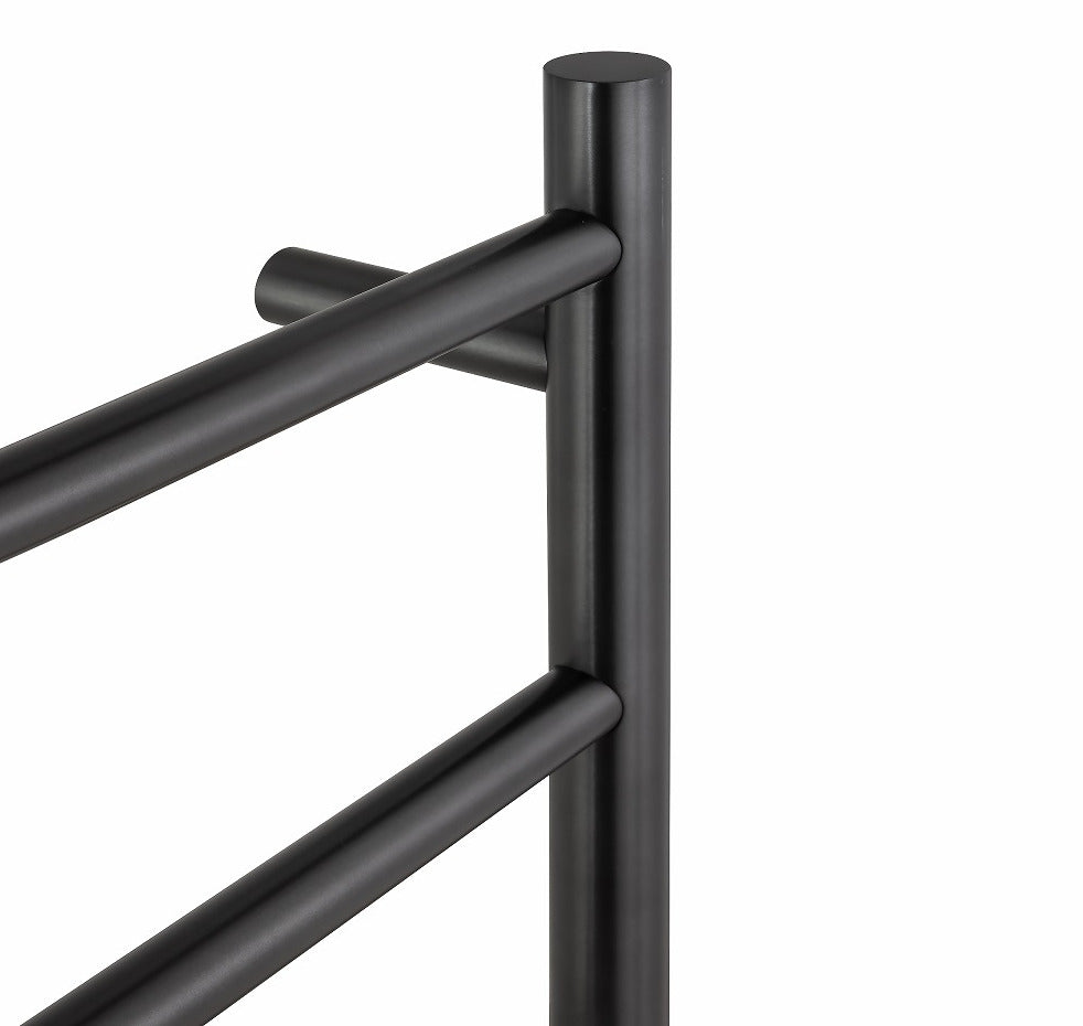 closer look Round gunmetal heated towel rack 6 bars