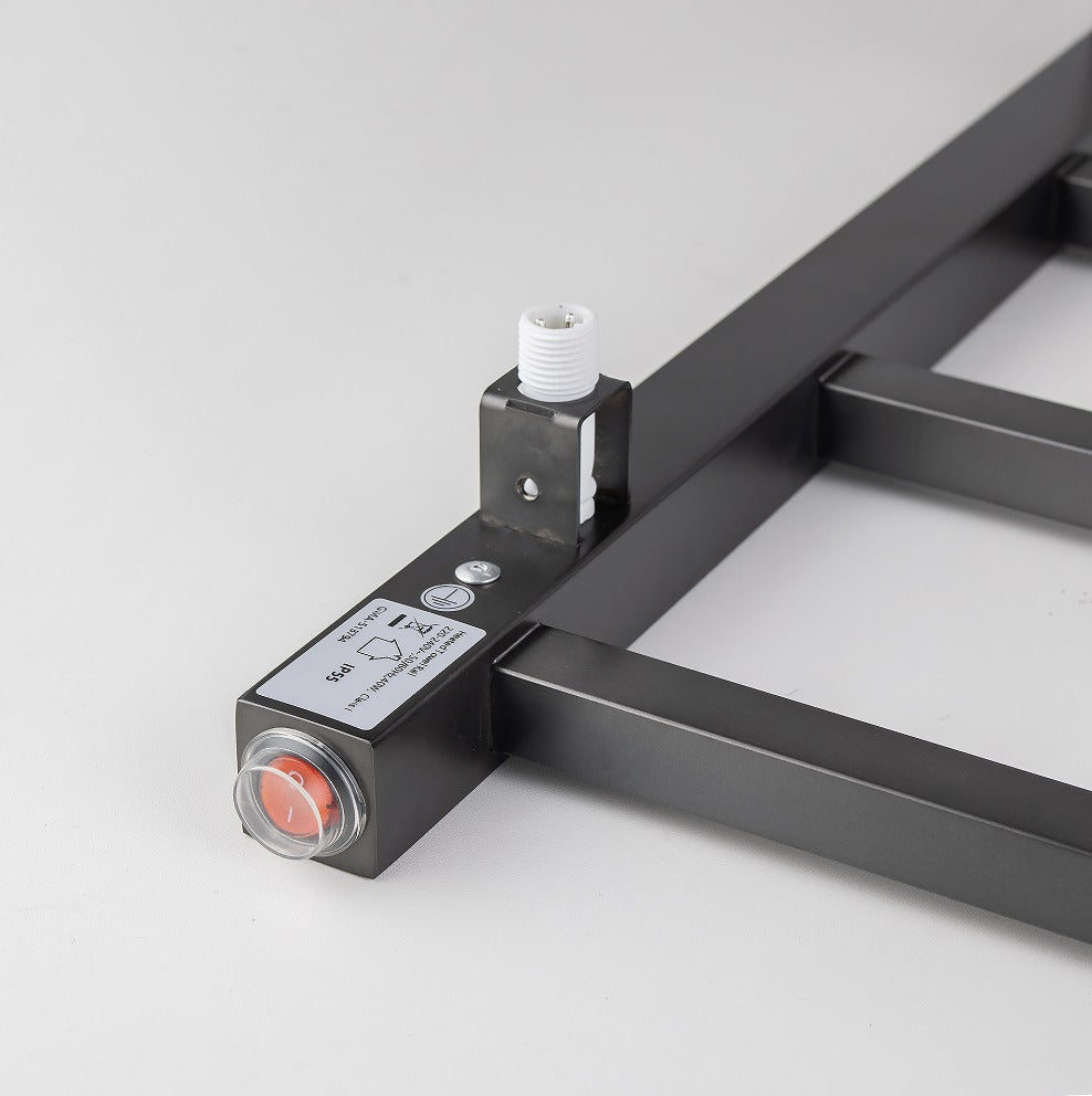 Square brushed gunmateal heated towel ack 6 bars on off switch