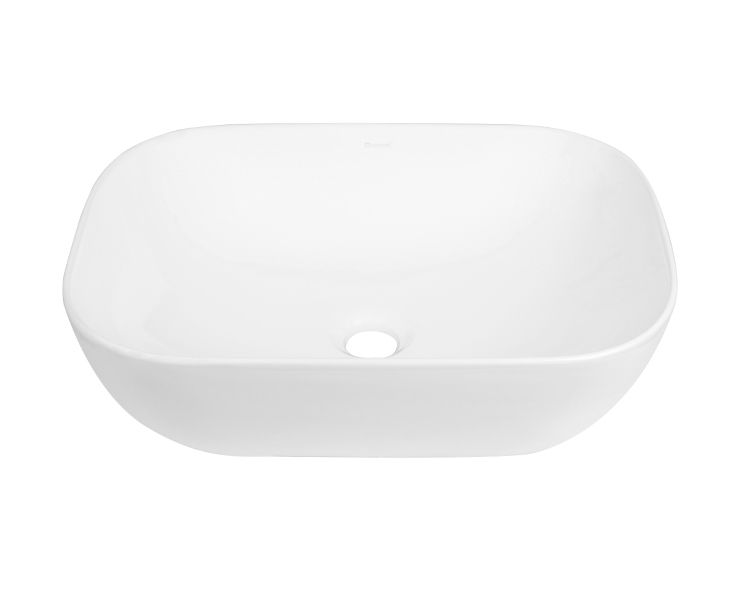 Artis O'96 455x325x135 Matte White Oval Basin Ultra Slim top view