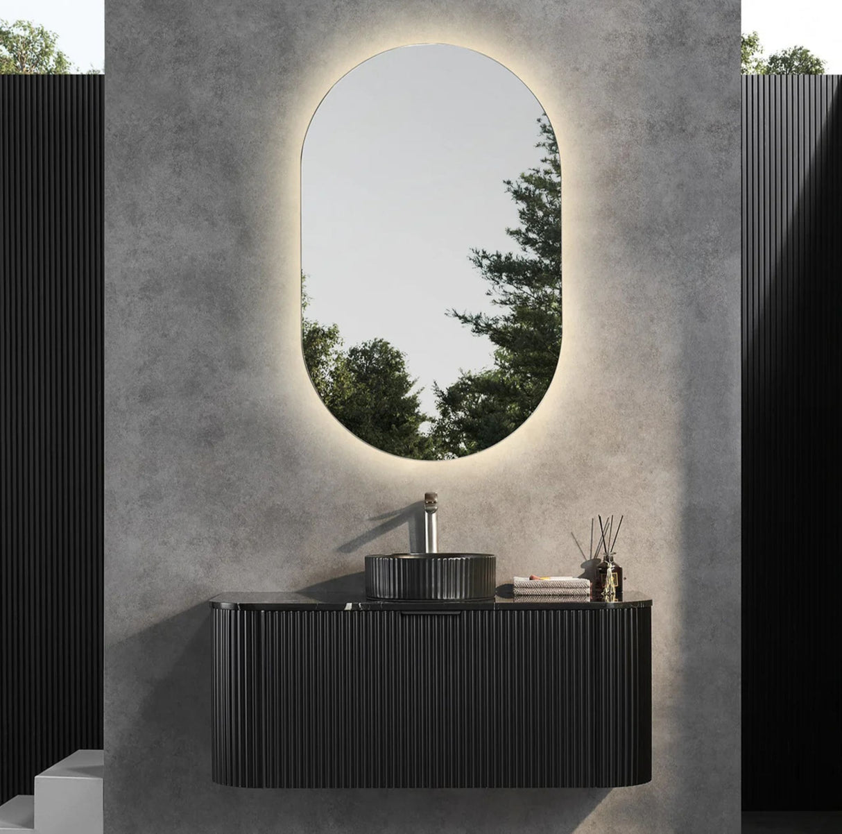 Avalon 1200mm Matte Black Wall Hung Vanity