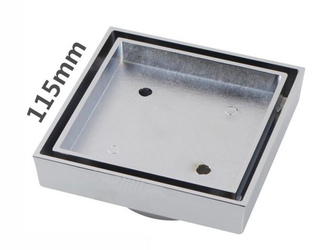 Tile Insert Drain Chrome - 115x115mm