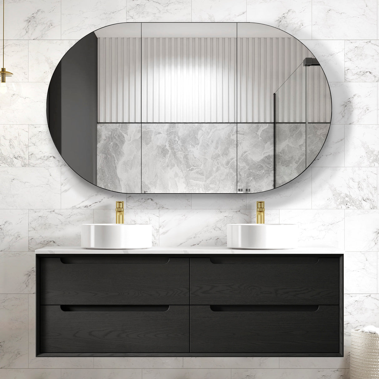 Byron Vanity 1500mm - Black Oak
