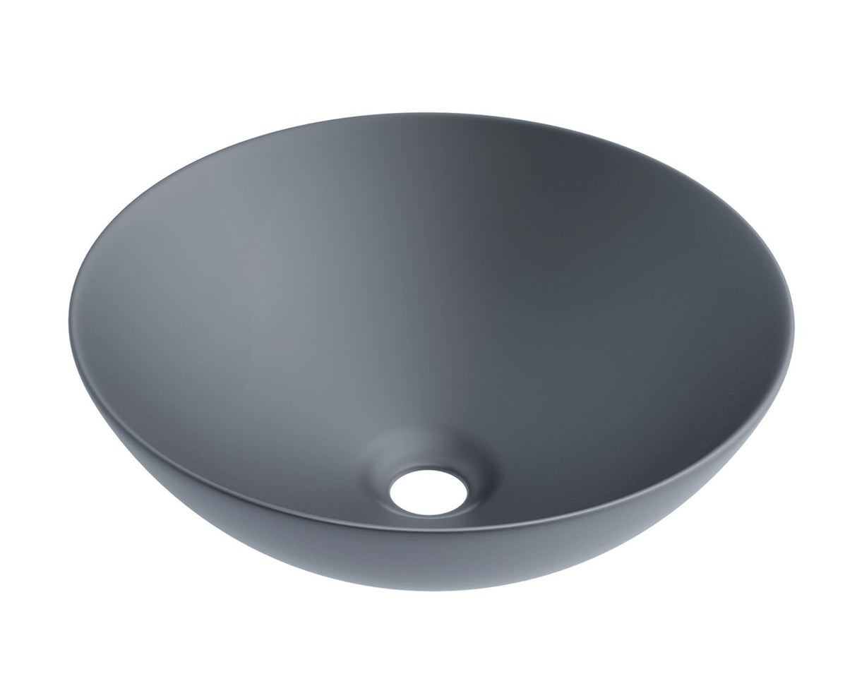 Bondi 400x400x135 Basin top view matte grey