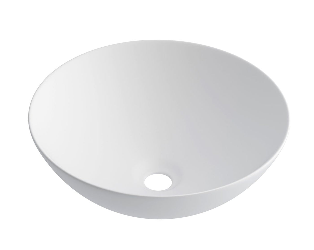 Bondi 400x400x135 Basin top view mtte white