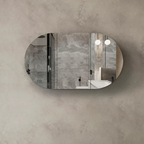 Bondi Black Oak Shaving Cabinet - 1500 x 900mm front view