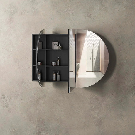 Open Bondi Black Oak Shaving Cabinet - 1500 x 900mm