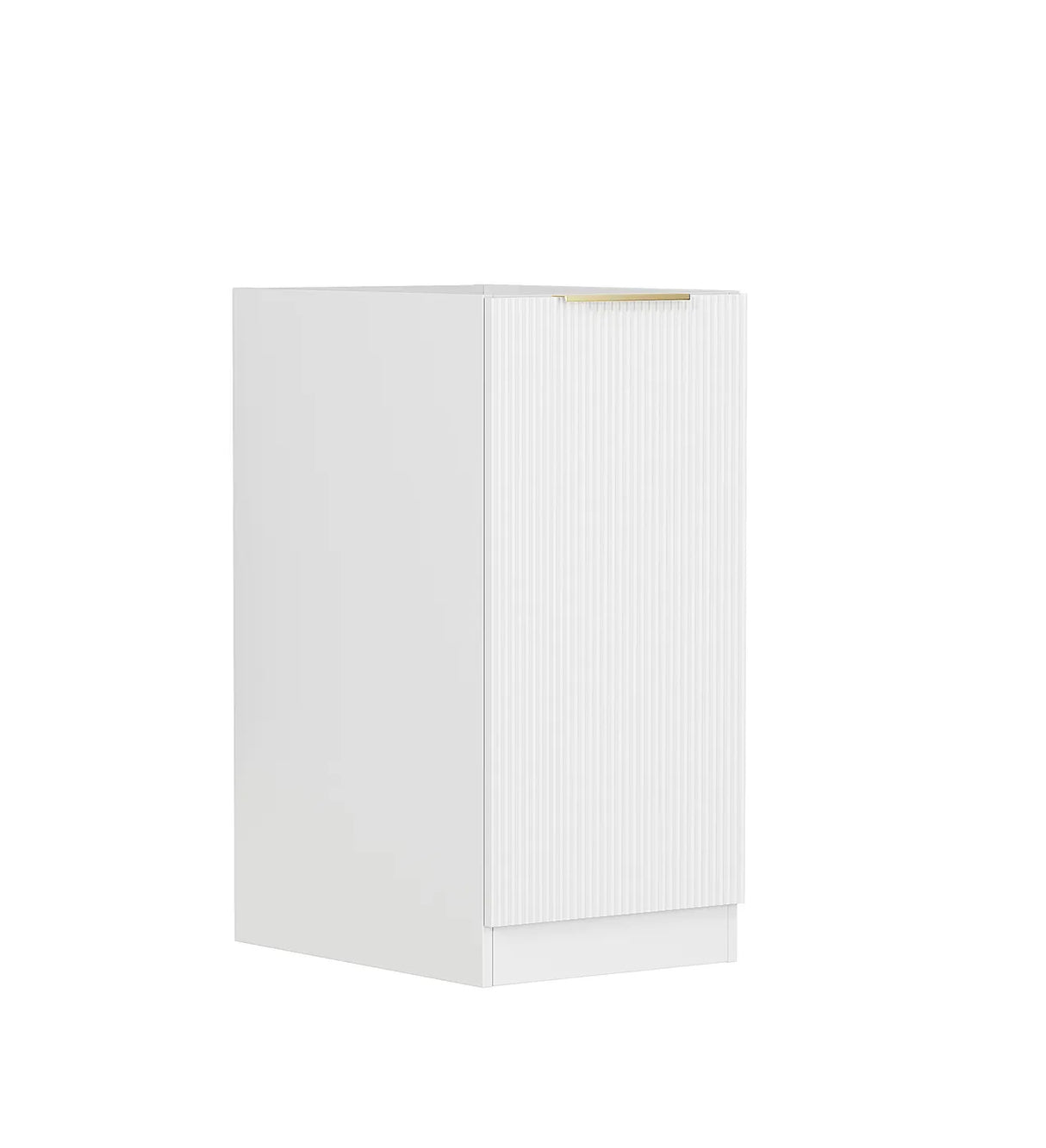 Bondi Laundry 415 Fluted White Base Cabinet side
