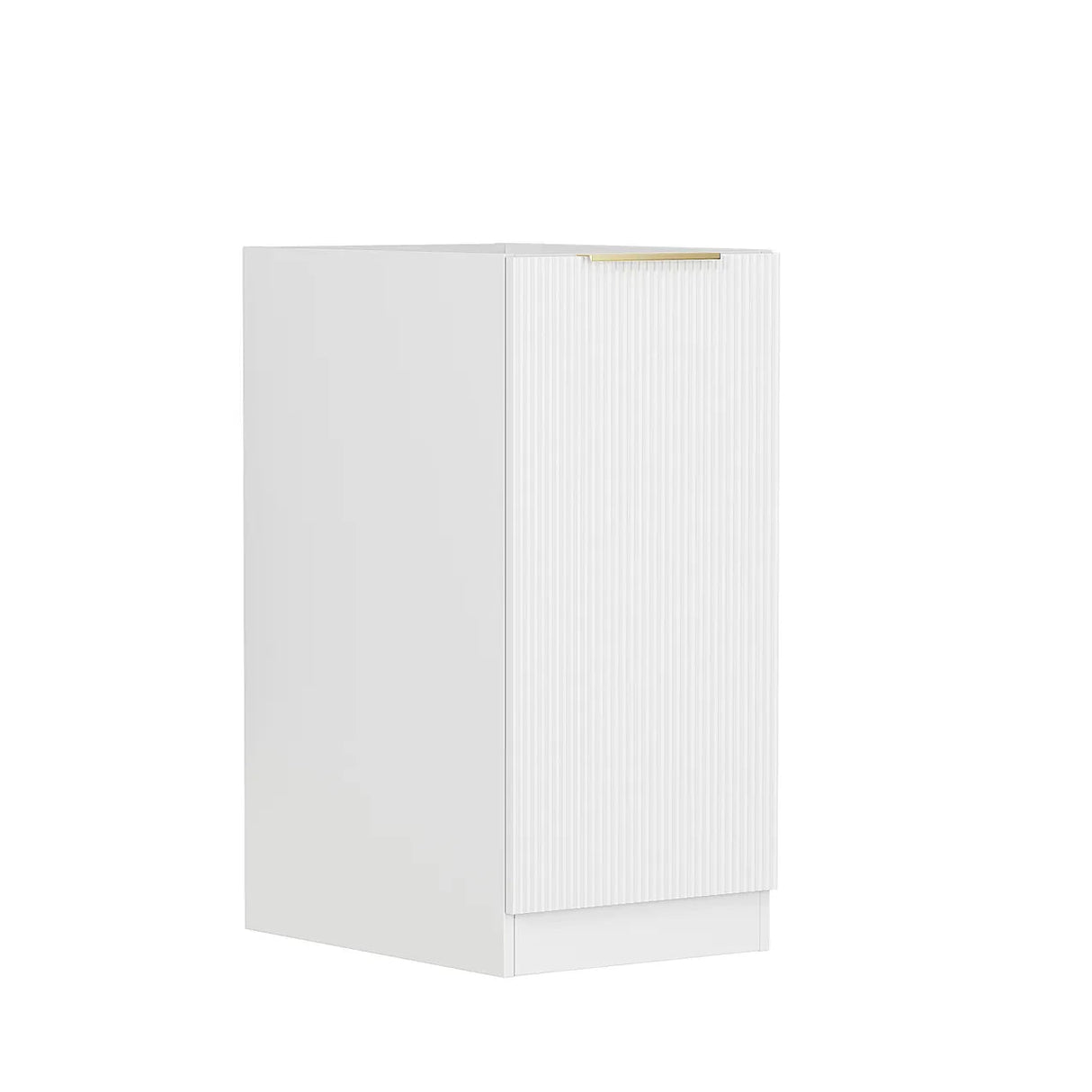 Bondi Laundry 415 Fluted White Base Cabinet side