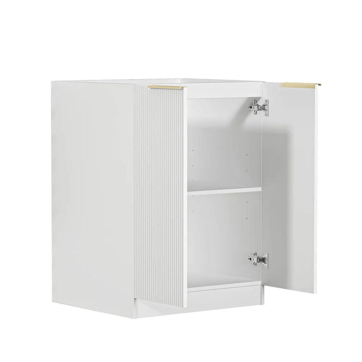 open Bondi Laundry 630 Fluted White Base Cabinet
