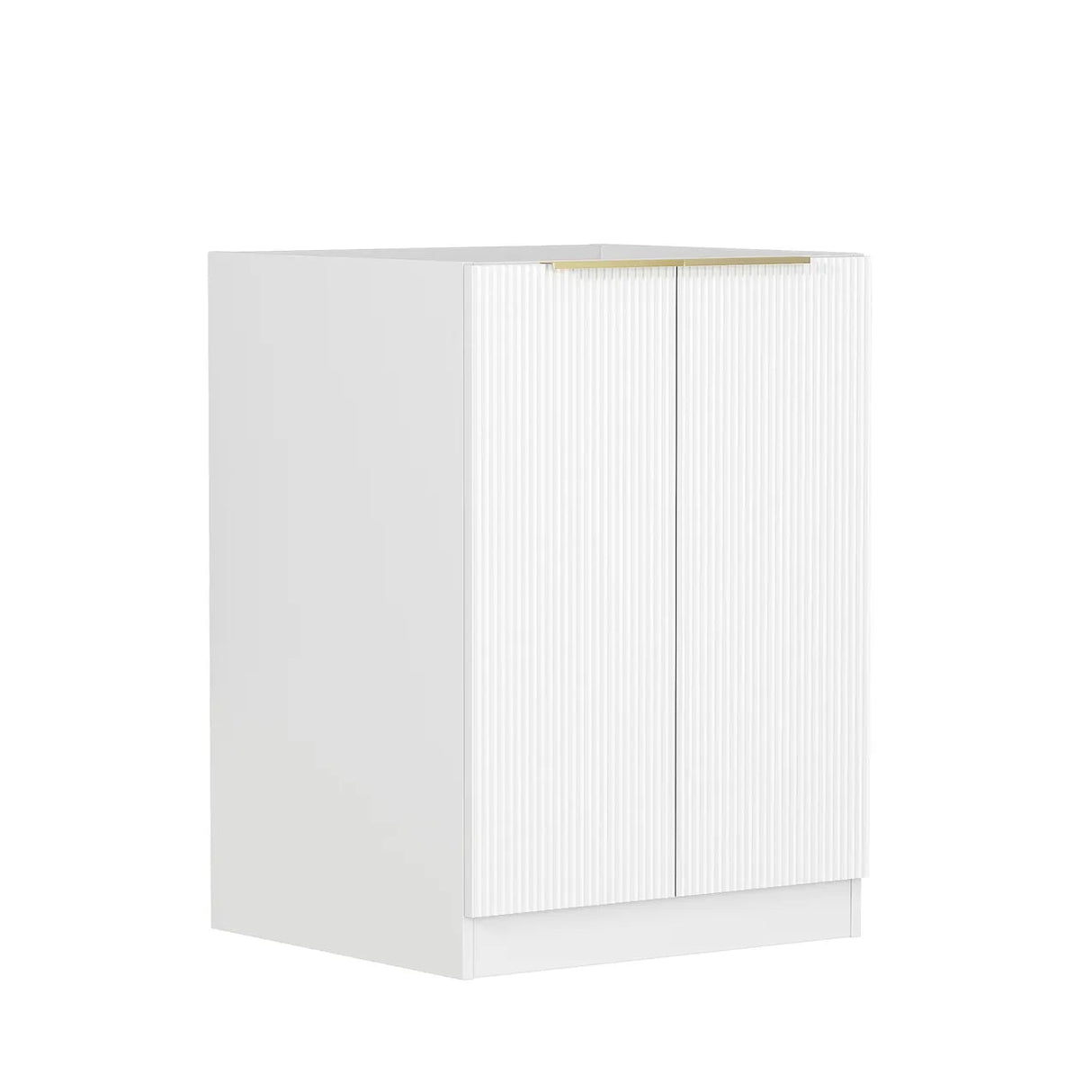 Bondi Laundry 630 Fluted White Base Cabinet side