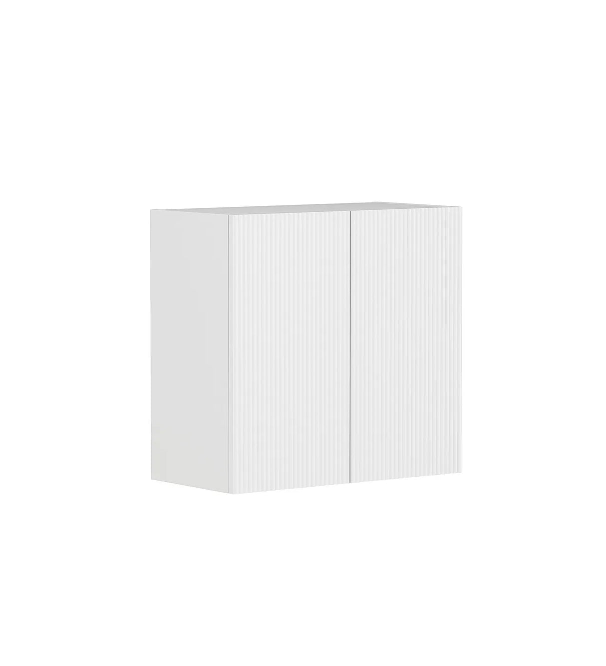 Bondi Laundry 630 Fluted White Wall Cabinet side
