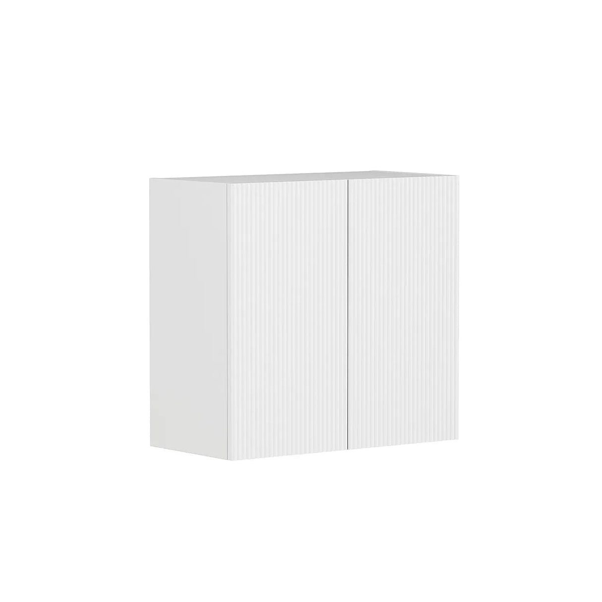 Bondi Laundry 630 Fluted White Wall Cabinet side