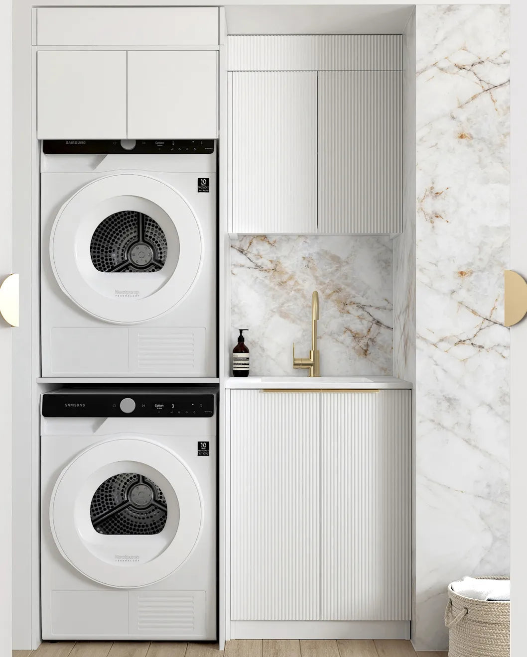Bondi White Laundry Kit 1305x600x2100