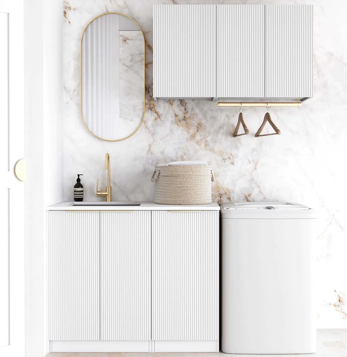 Bondi White Laundry Kit 1715x600x2100