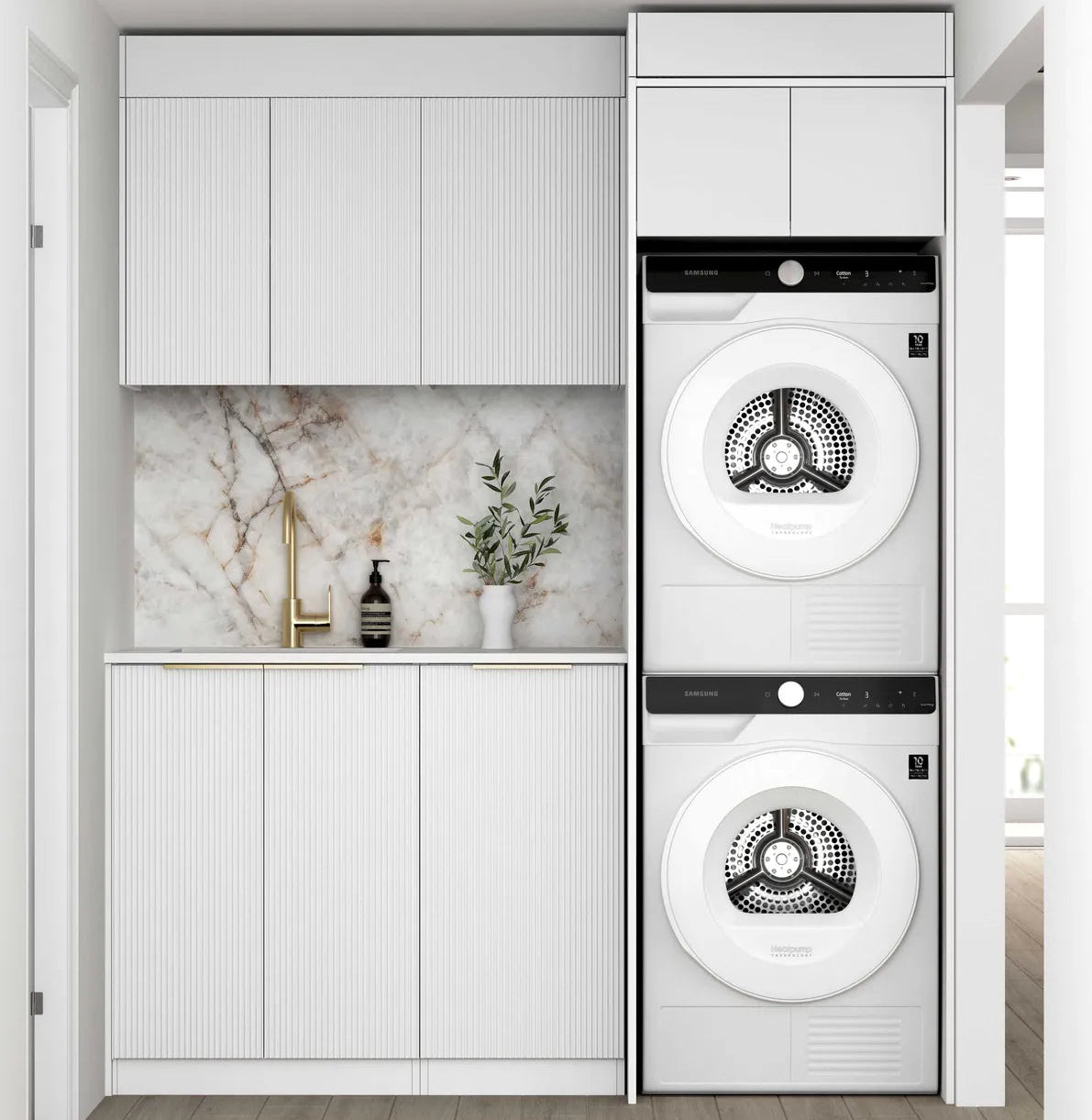Bondi White Laundry Kit 1715x600x2100