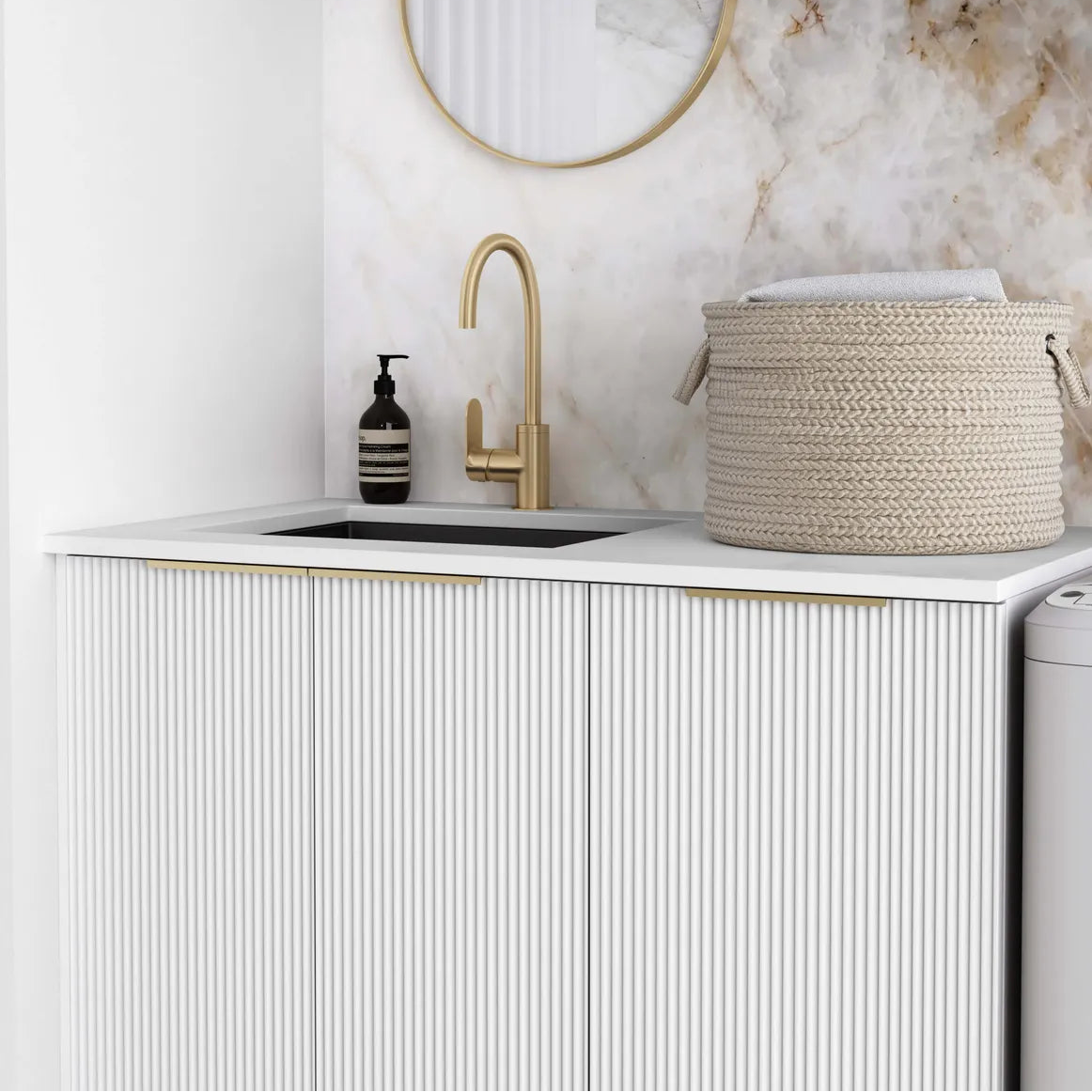 Bondi White Laundry Kit 1715x600x2100