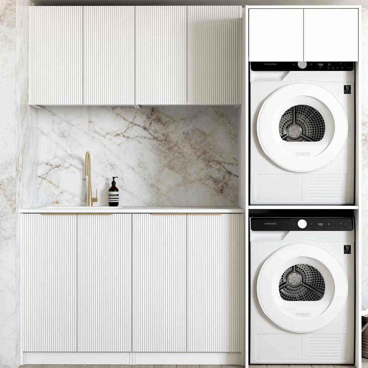 Bondi White Laundry Kit 1960x600x2100
