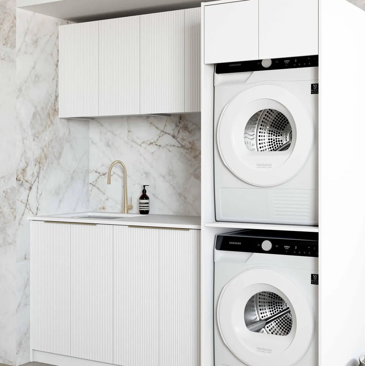 Bondi White Laundry Kit 1960x600x2100