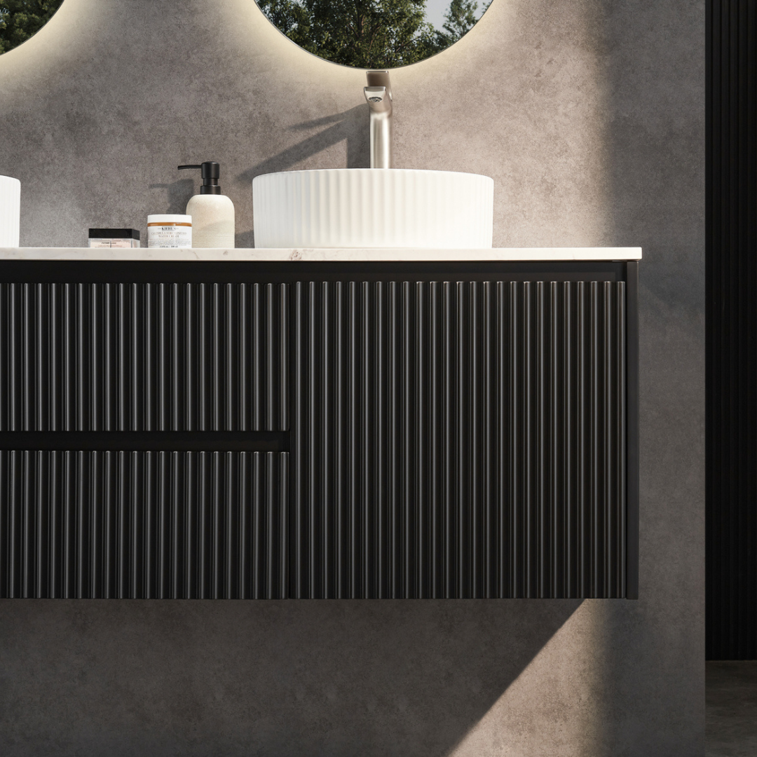 Brindabella 1500mm Wall Hung Vanity Centre Drawer - Fluted