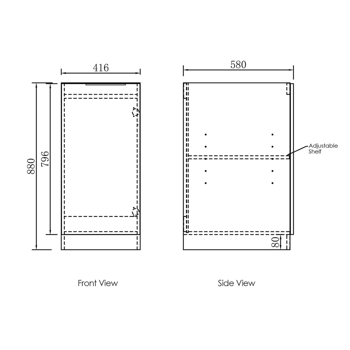 Byron Black Oak Base Laundry Cabinet with Stone Top and Sink 1060x600x900 drawing