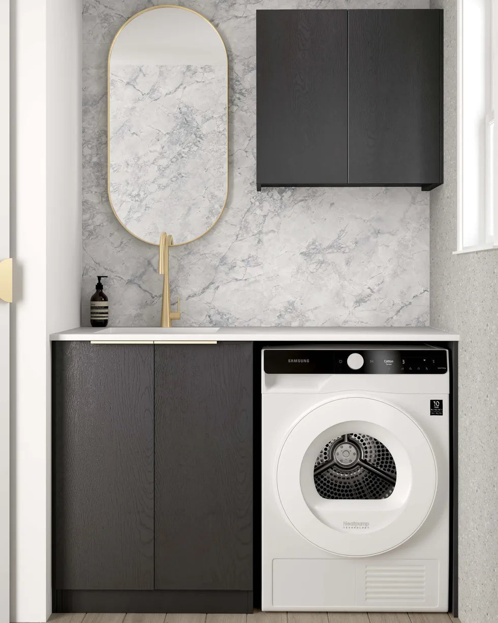 Byron Black Oak Laundry Kit 1305x600x2100