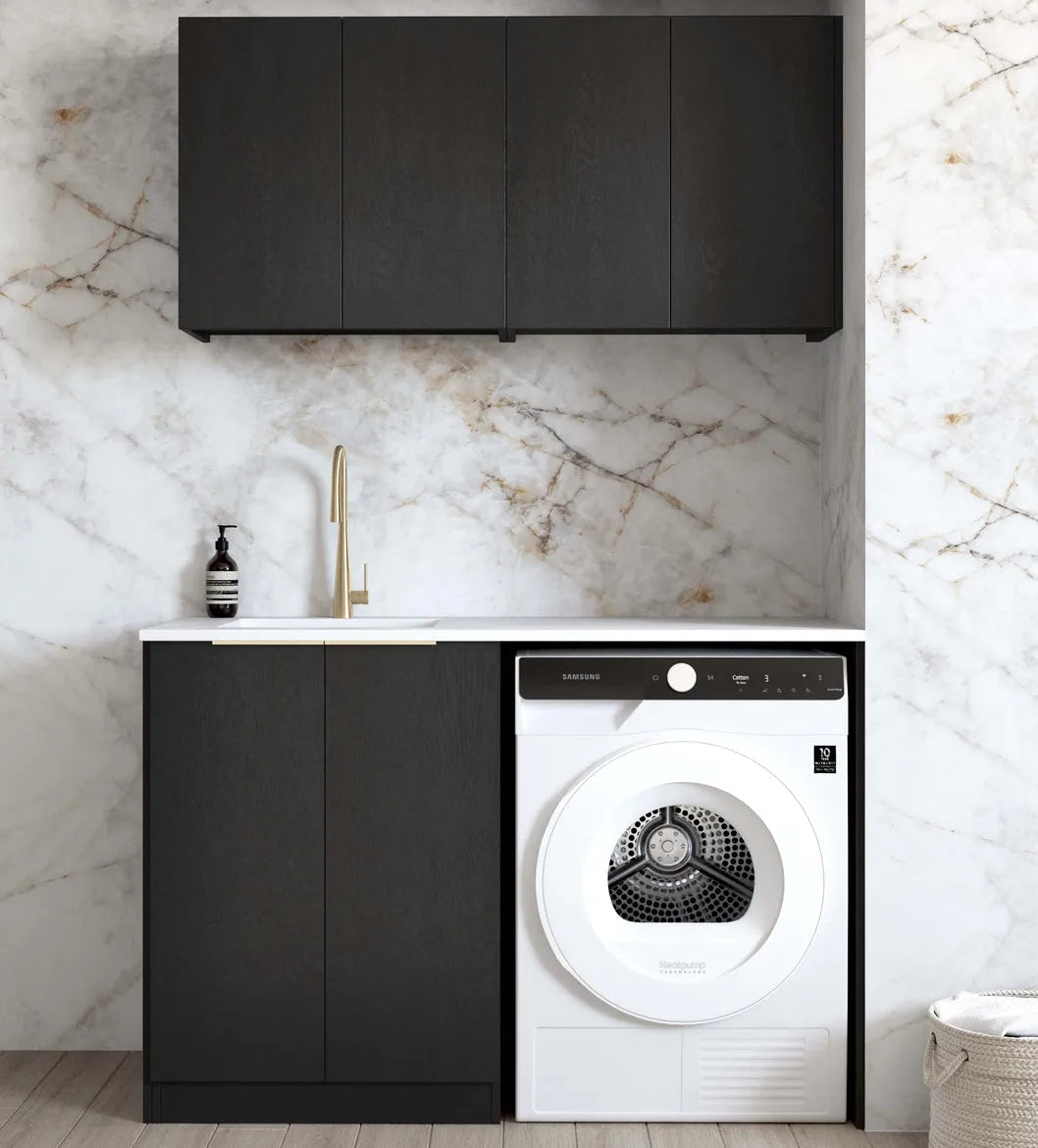 Byron Black Oak Laundry Kit 1305x600x2100