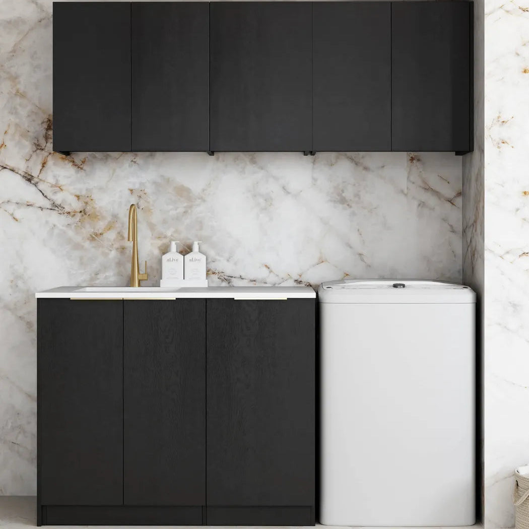 Byron Black Oak Laundry Kit 1715x600x2100