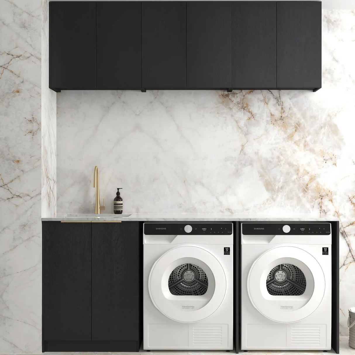 Byron Black Oak Laundry Kit 1960x600x2100