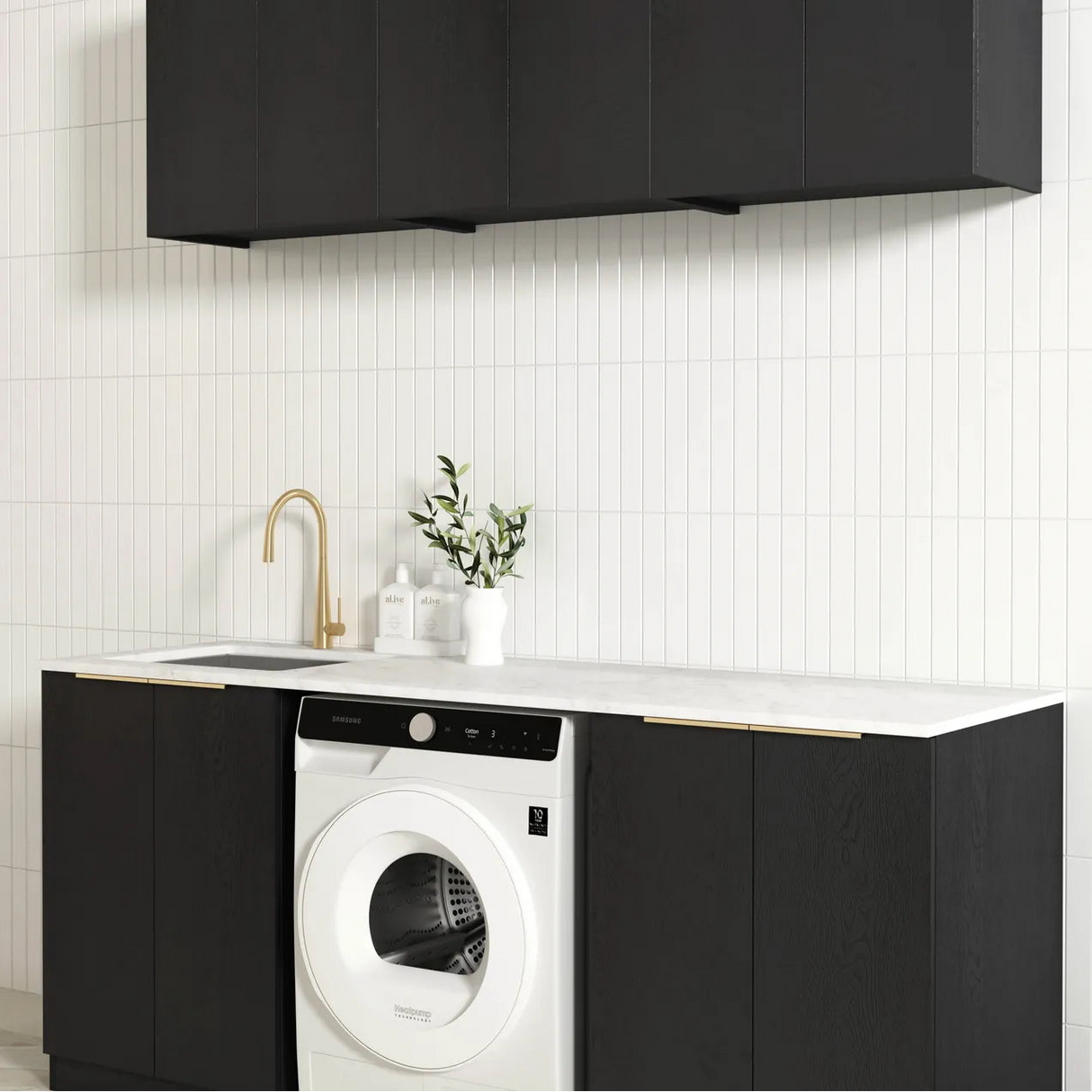 Byron Black Oak Laundry Kit 1960x600x2100