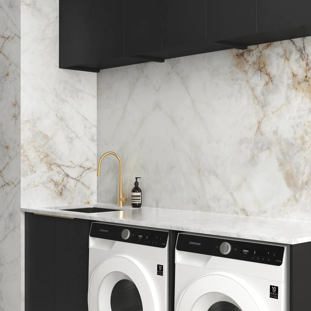Byron Black Oak Laundry Kit 1960x600x2100