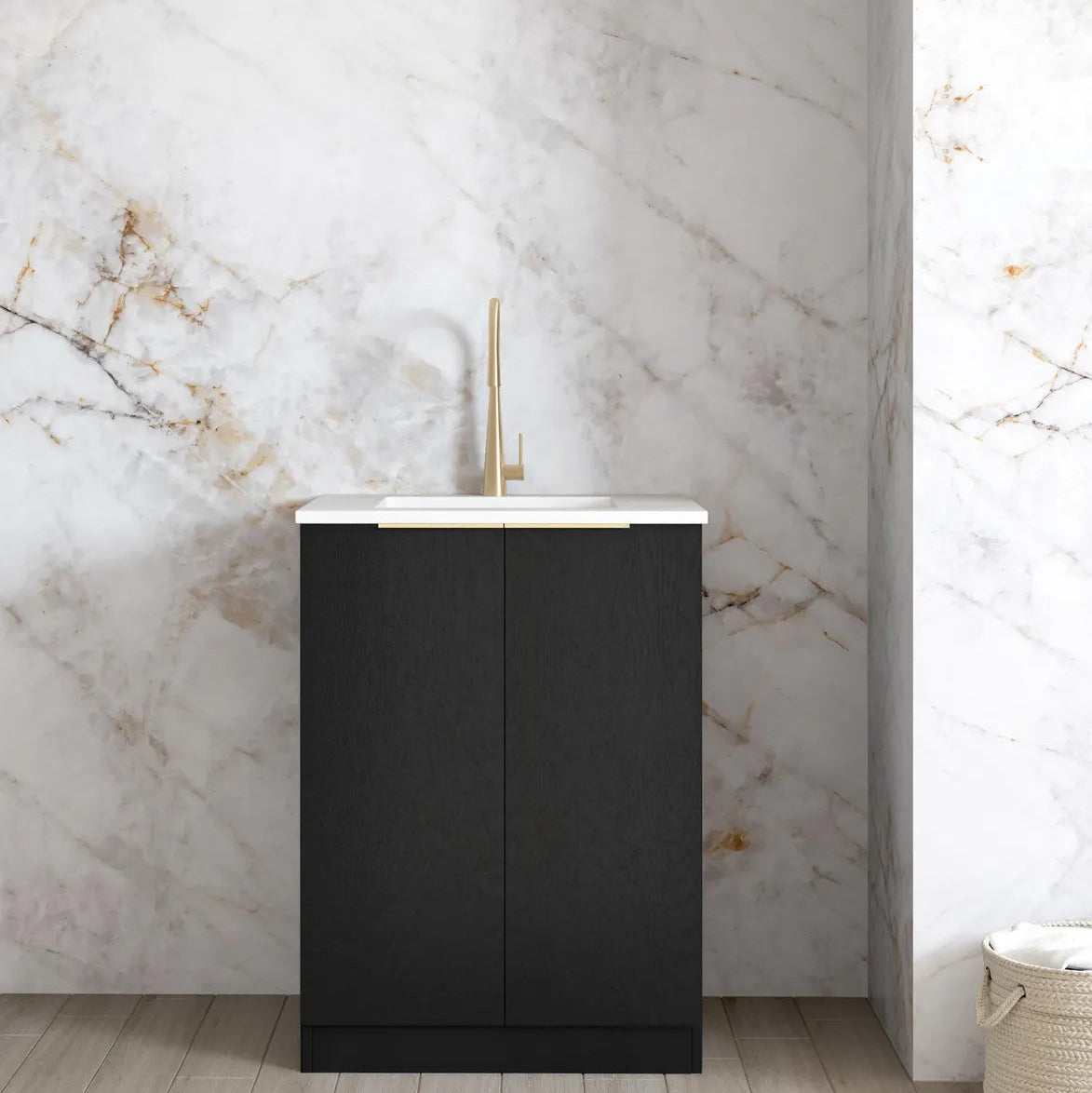 Byron Black Oak Mini Laundry