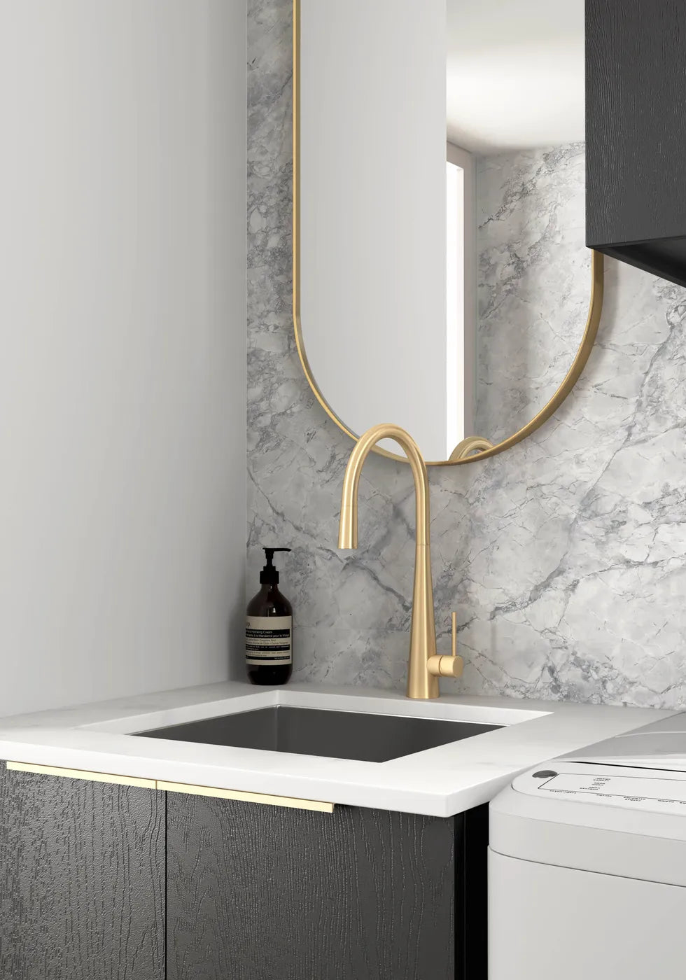 Byron Black Oak Mini Laundry