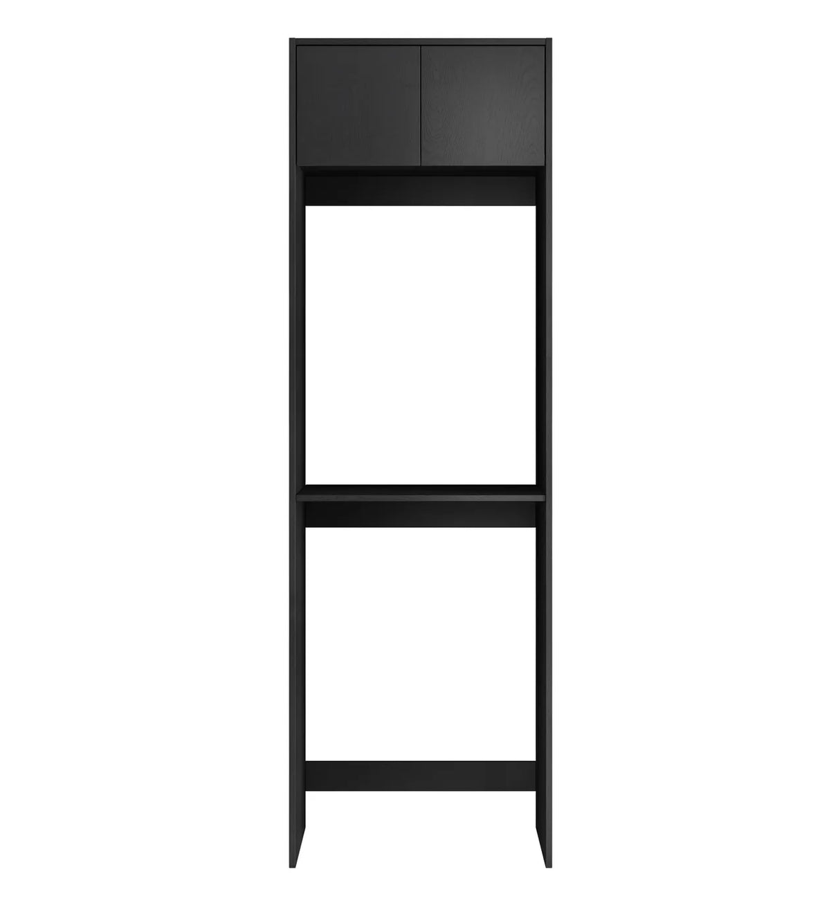 Byron Laundry 2100 Black Oak Tall Washing Machine Cabinet Front view