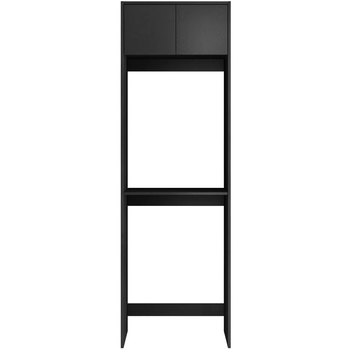 Byron Laundry 2100 Black Oak Tall Washing Machine Cabinet Front view