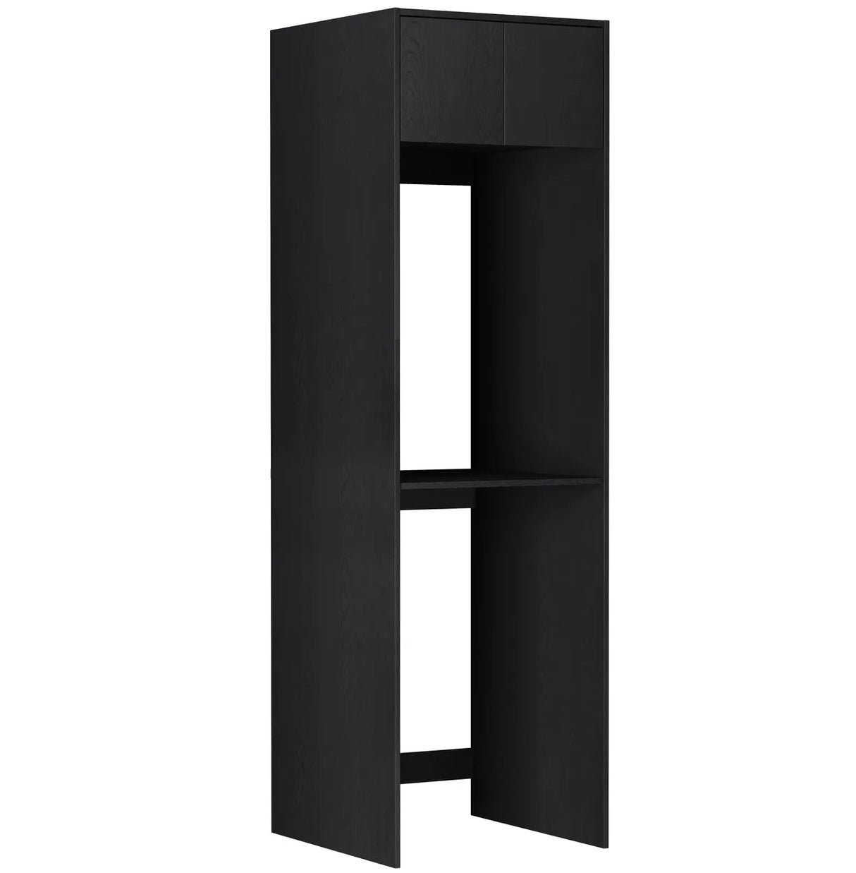 Byron Laundry 2100 Black Oak Tall Washing Machine Cabinet side view