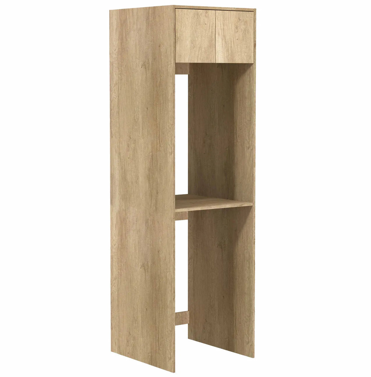 Byron Laundry 2100 Natural Oak Tall Washing Machine Cabinet side view