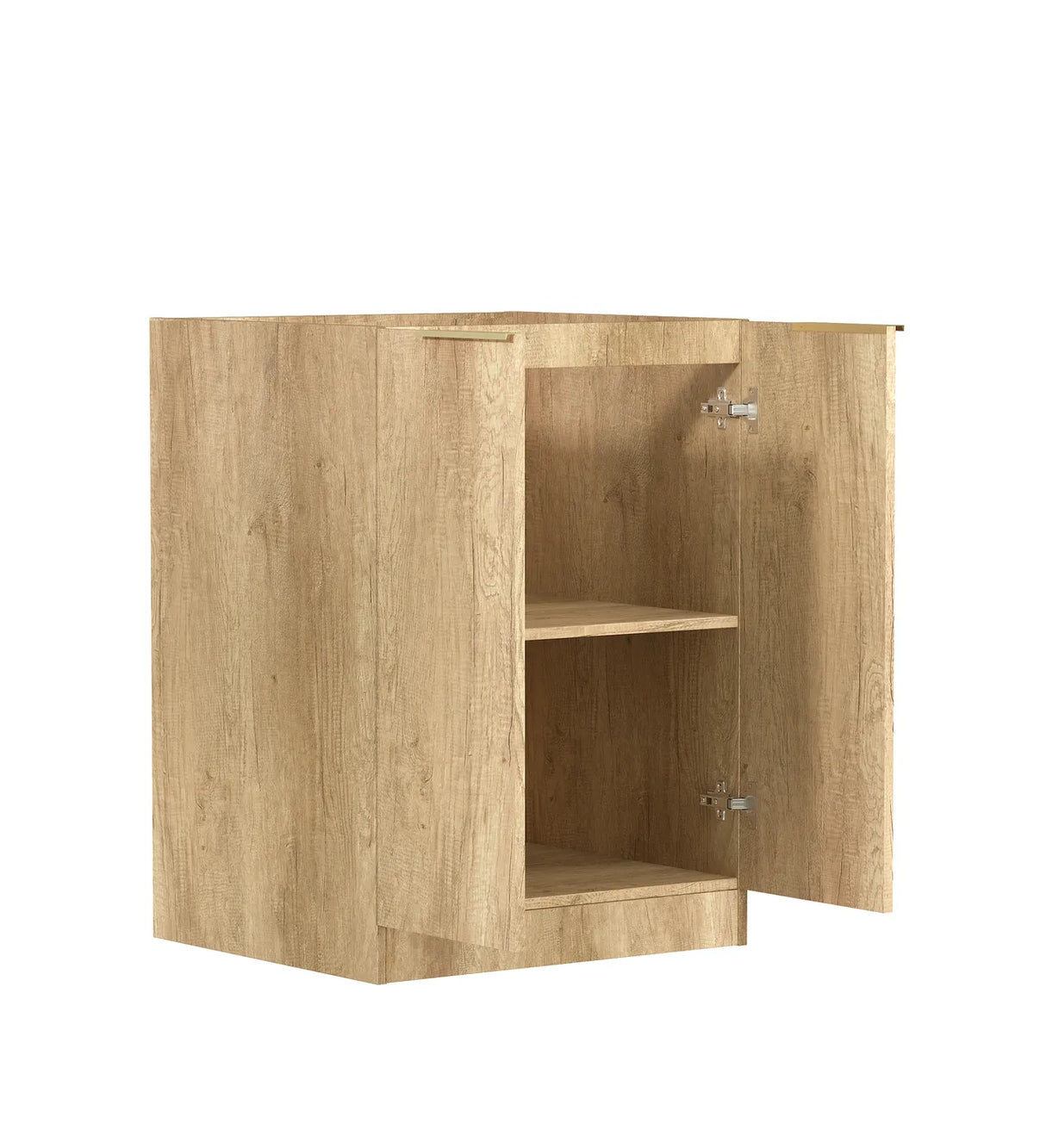 open Byron Laundry 630 Natural Oak Base Cabinet side view
