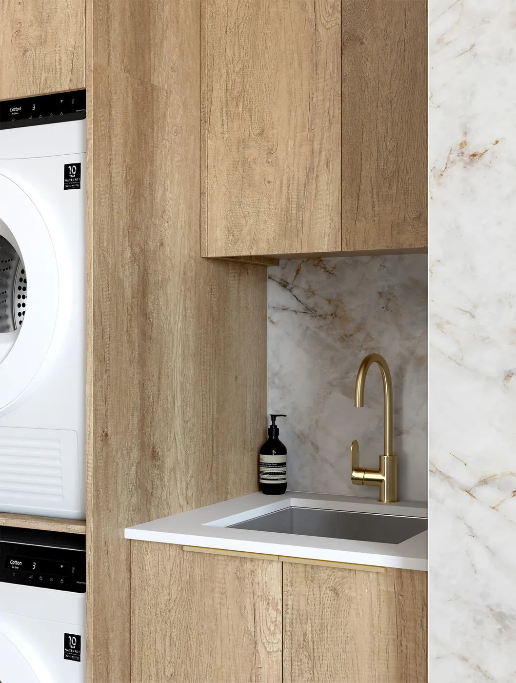Byron Natural Oak Laundry Kit 1305x600x2100