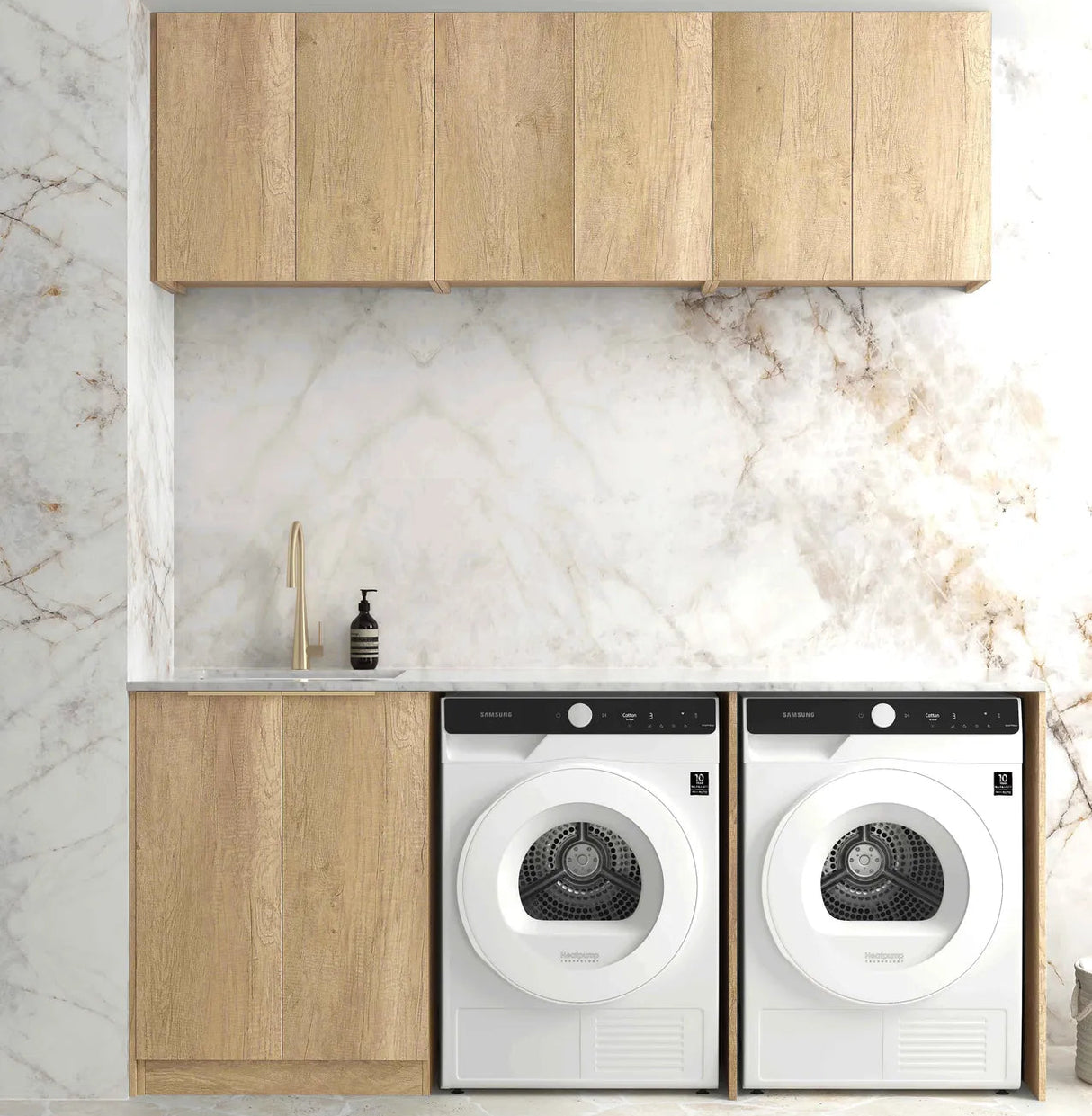 Byroni Natural Oak Laundry Kit 1960x600x2100