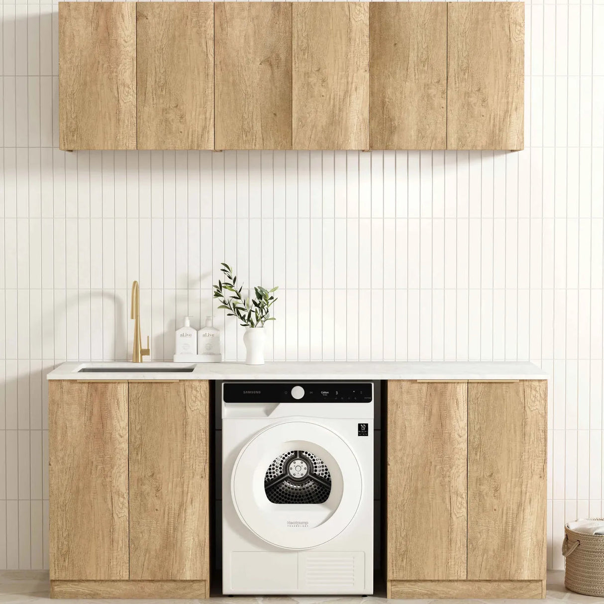 Byron Natural Oak Laundry Kit 1960x600x2100