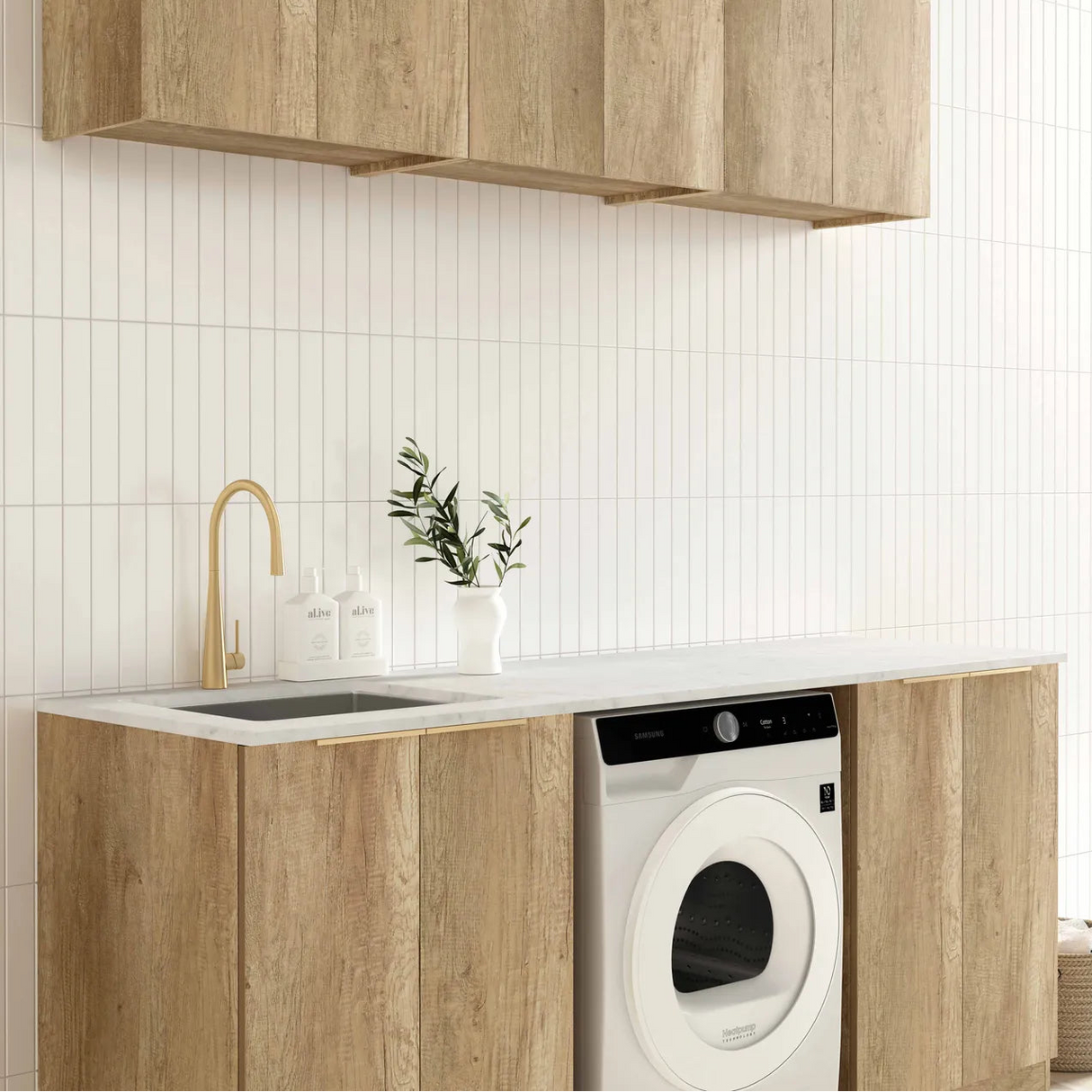 Byron Natural Oak Laundry Kit 1960x600x2100