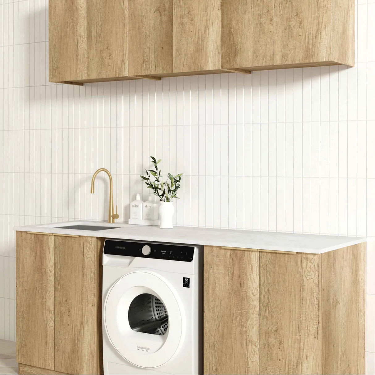 Byron Natural Oak Laundry Kit 1960x600x2100