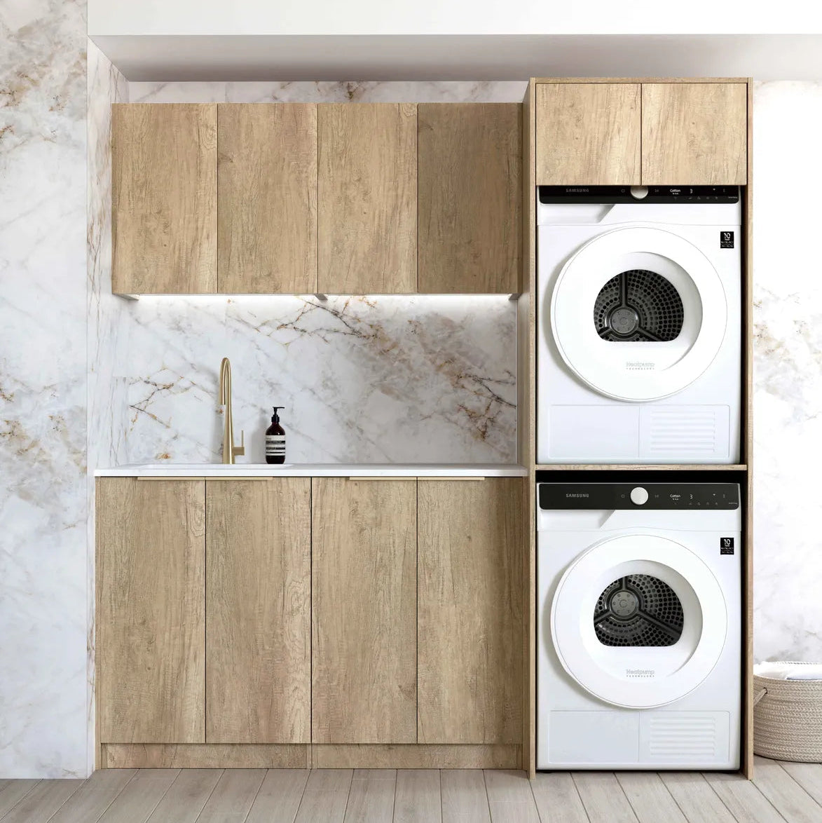 Byron Natural Oak Laundry Kit 1960x600x2100