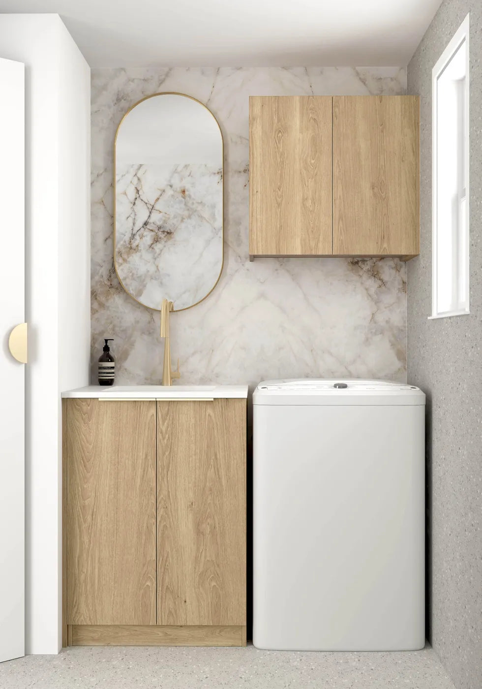 Byron Natural Oak Mini Laundry