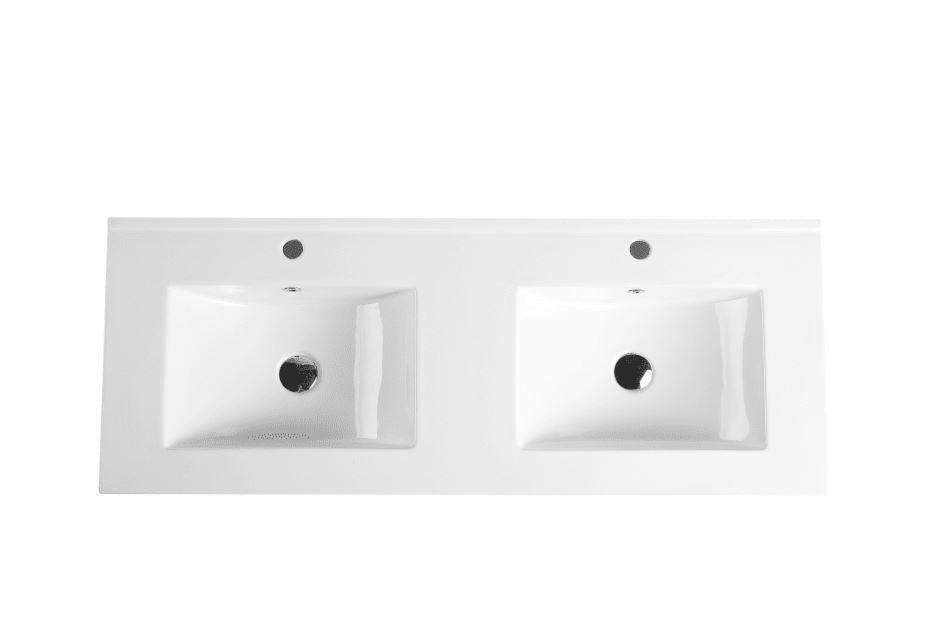 Mercio Ceramic Basin Top - Double Bowl 1200mm top view