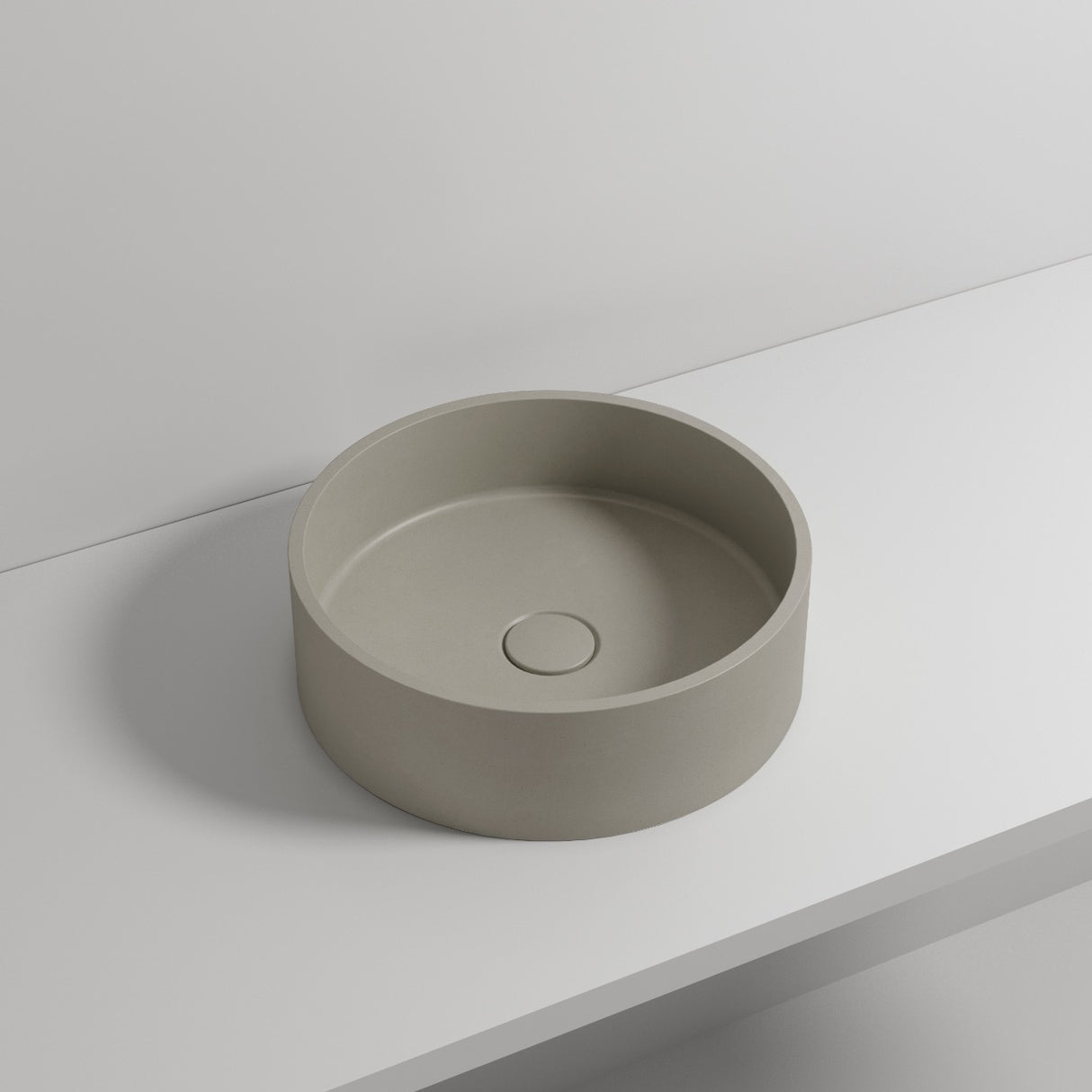 Dover Round Concrete Basin - Concrete top view