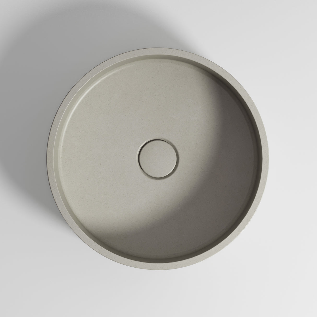 Dover Round Concrete Basin - Concrete top view