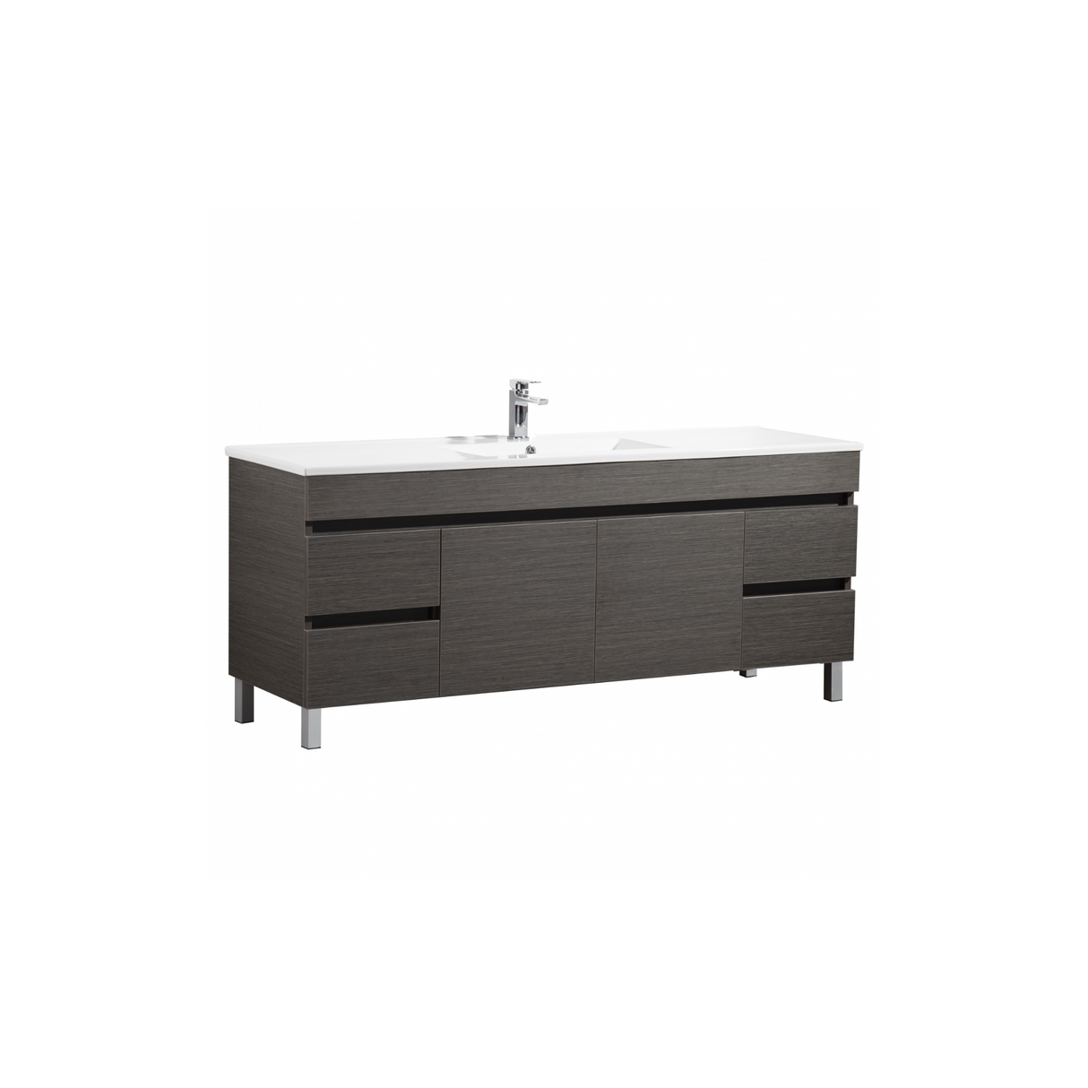 EVIE 1500mm Dark Brown PVC Floor Vanity