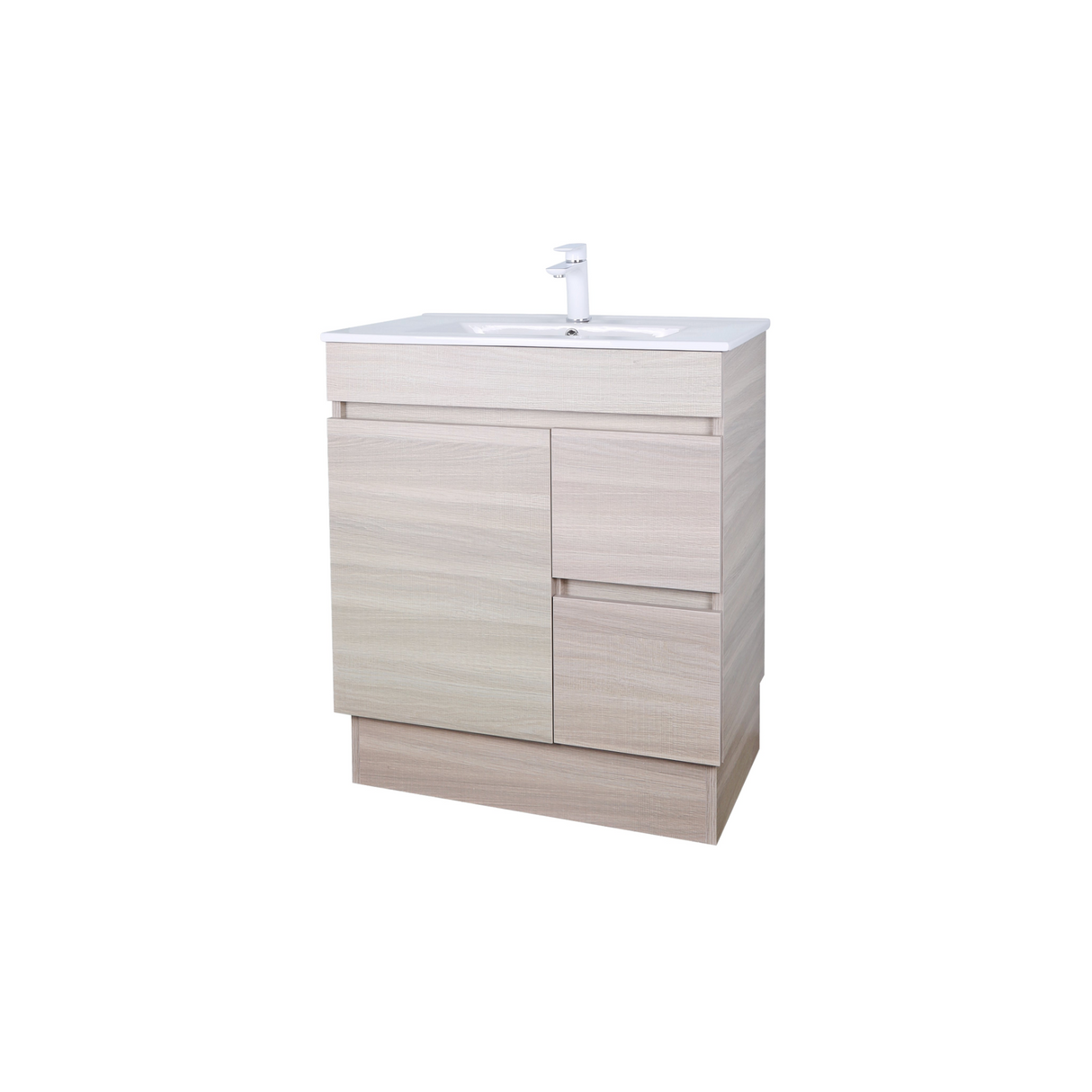 EVIE 750mm Oak PVC Floor Vanity right hand drawer