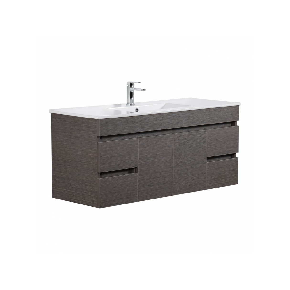 EVIE 1500mm Dark Brown PVC Wall Hung Vanity